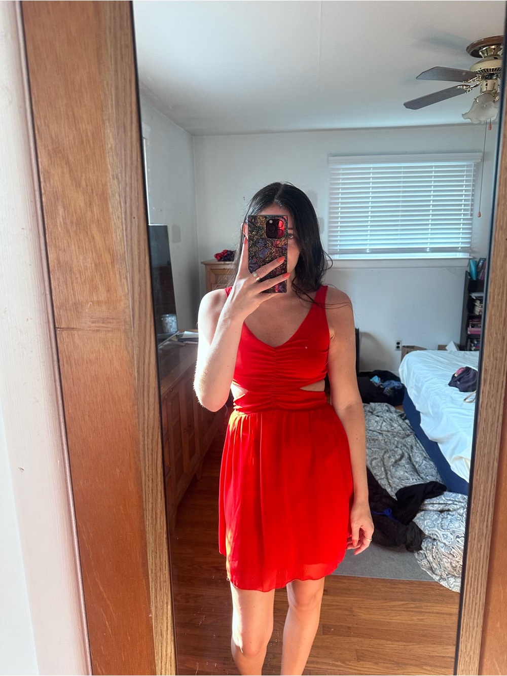Red Cutout Party Dress